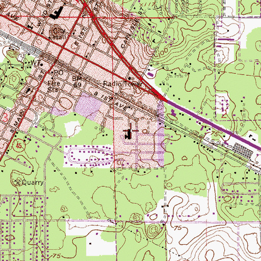 Topographic Map of Catherine Taylor Park, FL