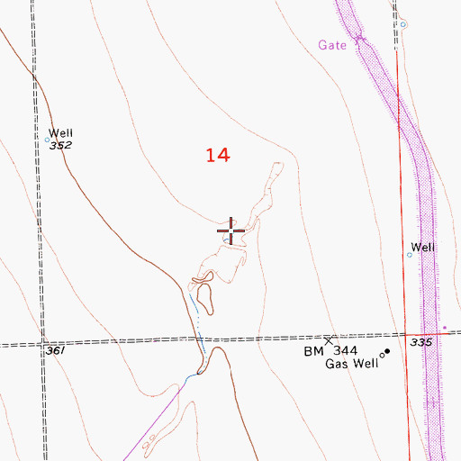 Topographic Map of Cantua Creek, CA