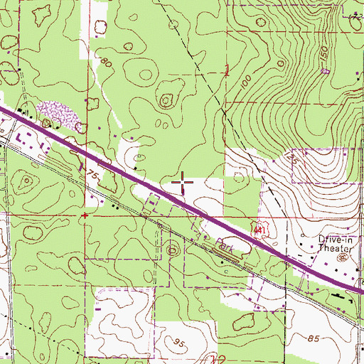 Topographic Map of First United Methodist Church, FL