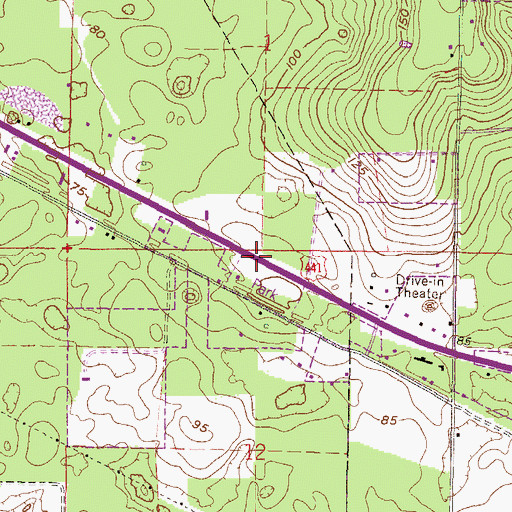 Topographic Map of City of High Springs Memorial Park, FL