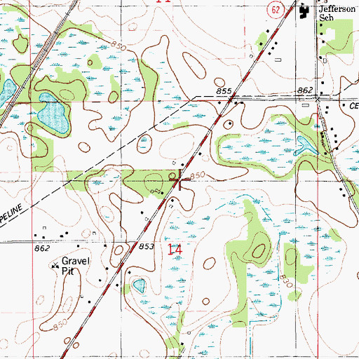Topographic Map of Calvin Community Chapel, MI