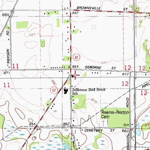 Topographic Map of House of Prayer Church, MI