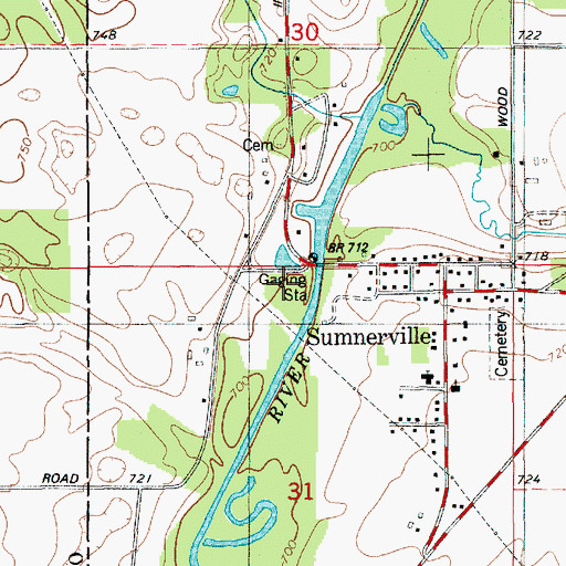 Topographic Map of Arthur Dodd Memorial Park, MI
