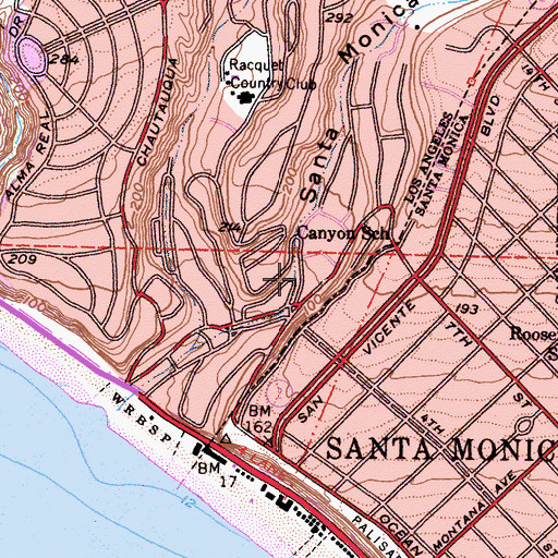 Topographic Map of Canyon Elementary School, CA