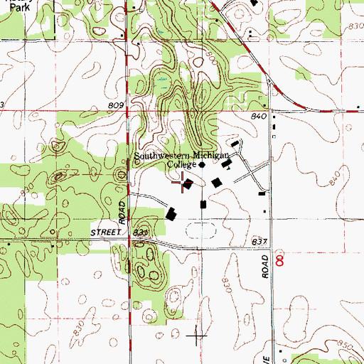 Topographic Map of A C Kairis Complex, MI