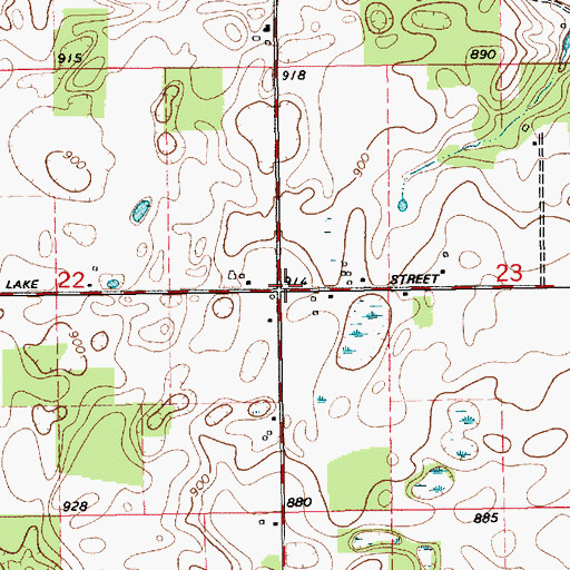 Topographic Map of Shave Head Post Office (historical), MI