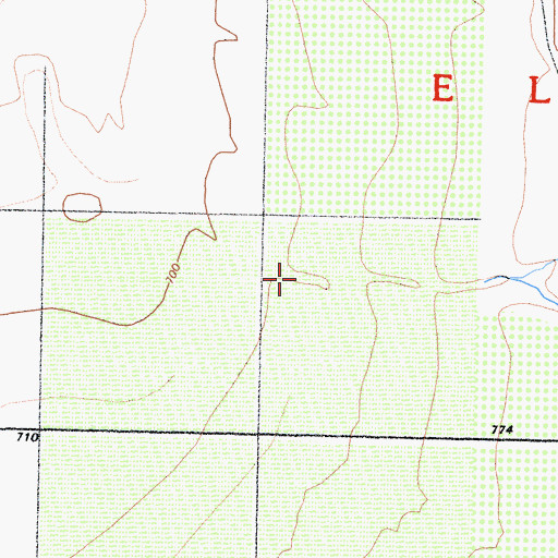 Topographic Map of Caparell Creek, CA