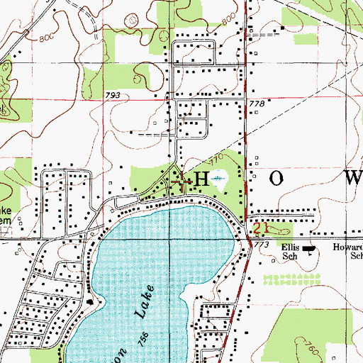 Topographic Map of Barron Lake Station (historical), MI