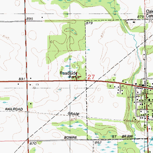Topographic Map of Underground Railroad Historical Marker, MI