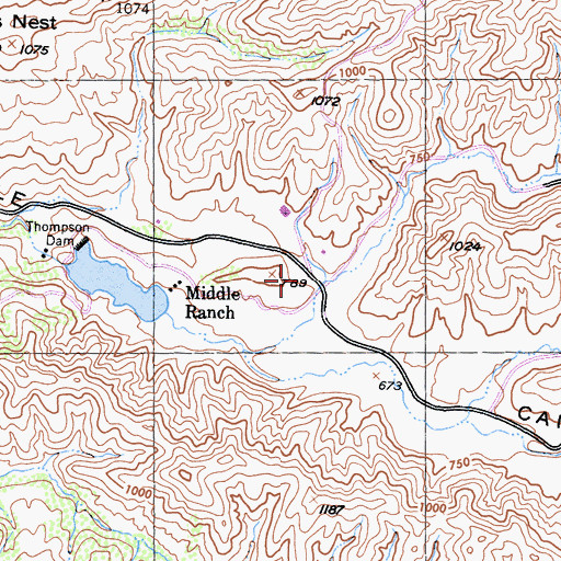 Topographic Map of Cape Canyon, CA