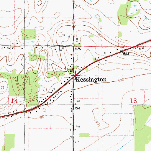 Topographic Map of District Schoolhouse Historical Marker, MI