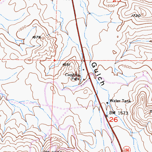 Topographic Map of Capitola Park, CA