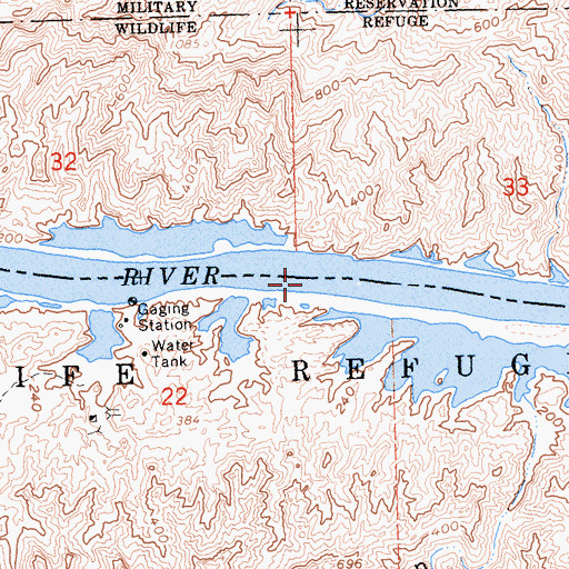 Topographic Map of Cane Break Canyon, AZ