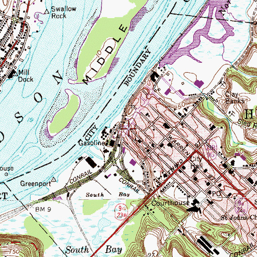 Topographic Map of Franklin Square, NY