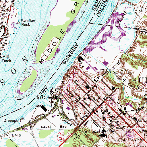 Topographic Map of Washington Hose Company Number 3, NY