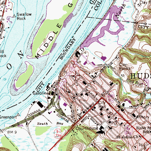 Topographic Map of Anshe Amass Synagogue, NY