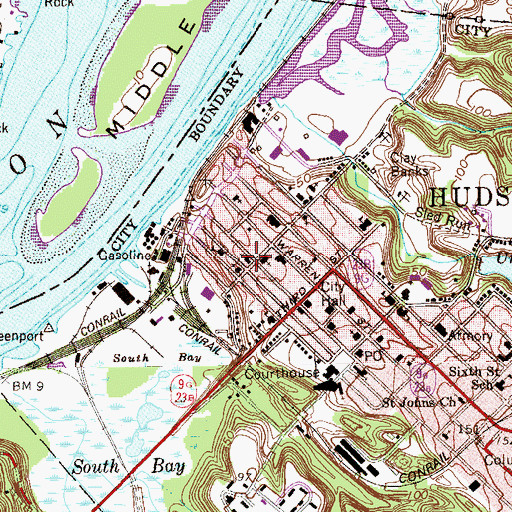 Topographic Map of Saint Nicholas Ukranian Catholic Church, NY