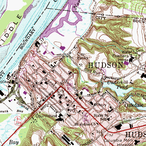 Topographic Map of Charles S Williams Memorial Public School, NY