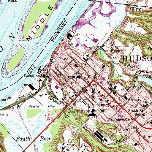 Topographic Map of Roman Catholic Church of Our Lady of Mount Carmel, NY