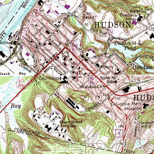 Topographic Map of Christ Episcopal Church, NY