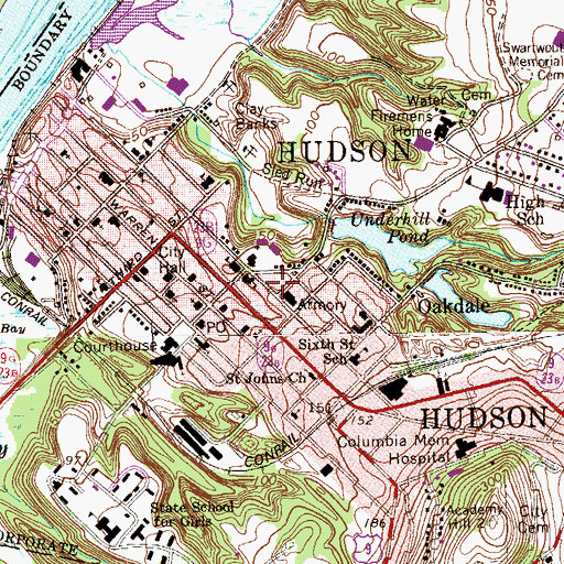 Topographic Map of Saint Matthew's Evangelical Lutheran Church, NY