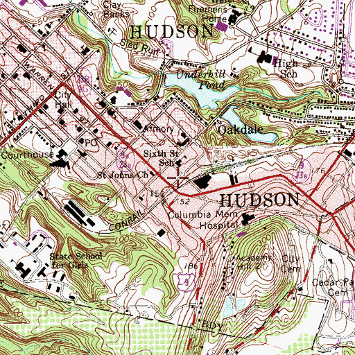 Topographic Map of Community Theatre, NY