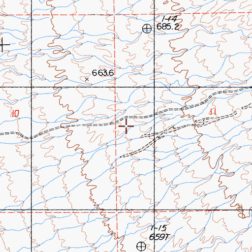 Topographic Map of Carbonate Gulch, CA