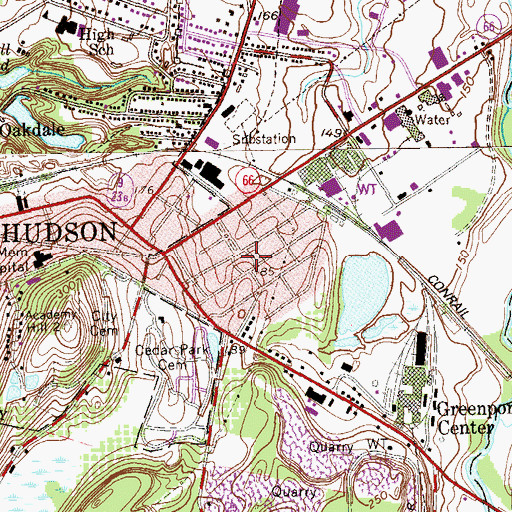 Topographic Map of Wortman Square, NY