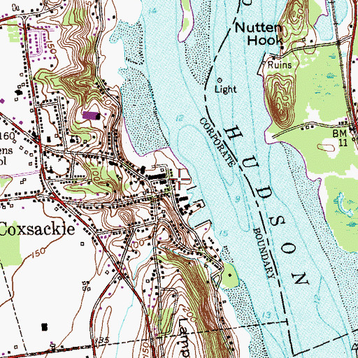 Topographic Map of Coxsackie Theatre, NY