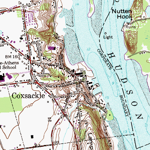 Topographic Map of Heermance Memorial Library, NY