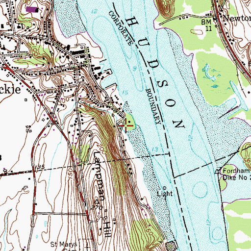 Topographic Map of Hamilton Square, NY
