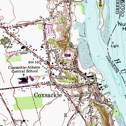 Topographic Map of Coxsackie High School, NY