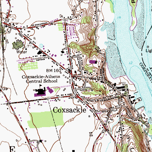 Topographic Map of Saint Mary's Roman Catholic Church, NY