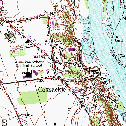 Topographic Map of Christ Episcopal Church, NY