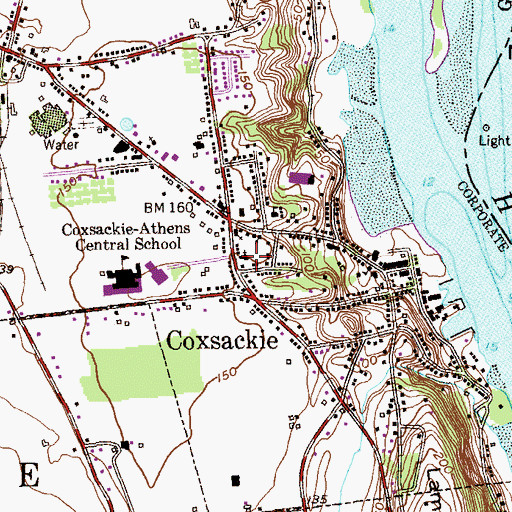 Topographic Map of Second Reformed Church, NY