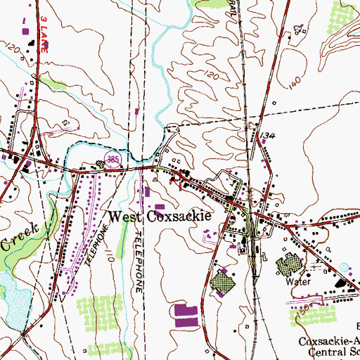 Topographic Map of First Reformed Church, NY
