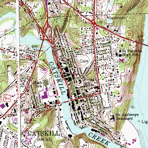 Topographic Map of Citizens Hose Company Number 5, NY