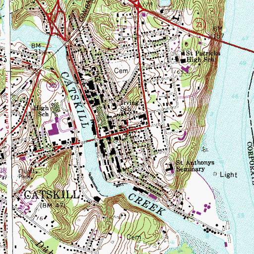 Topographic Map of Christ Presbyterian Church, NY