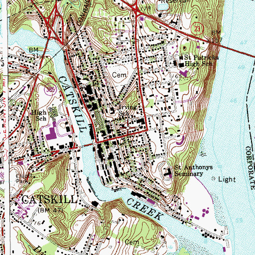 Topographic Map of Saint Luke's Episcopal Church, NY