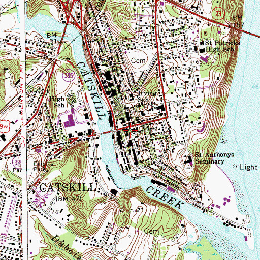 Topographic Map of A M Osborn Hose Company Number 2, NY
