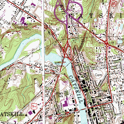 Topographic Map of Goat Island, NY