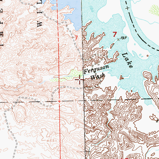 Topographic Map of Precipice Bend, AZ