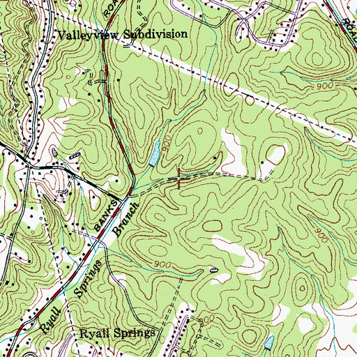 Topographic Map of East Brainerd Census Designated Place, TN