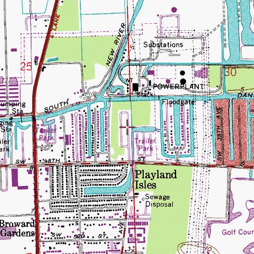 Topographic Map of Edgewater Census Designated Place (historical), FL
