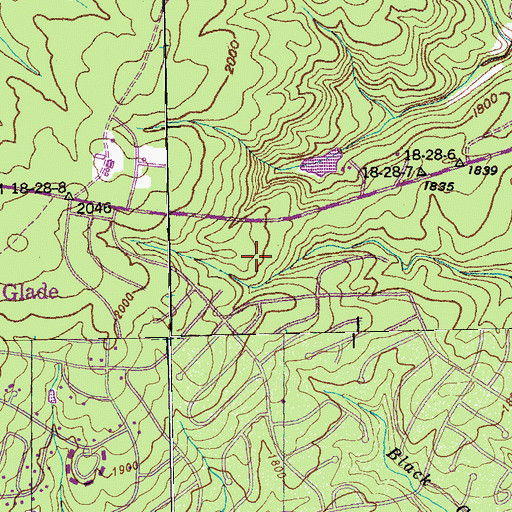 Topographic Map of Fairfield Glade Census Designated Place, TN