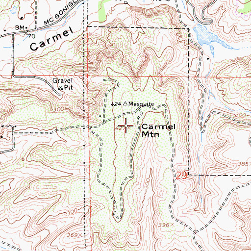Topographic Map of Carmel Mountain, CA