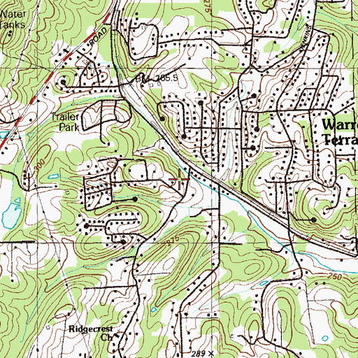 Topographic Map of Fairview Census Designated Place, GA