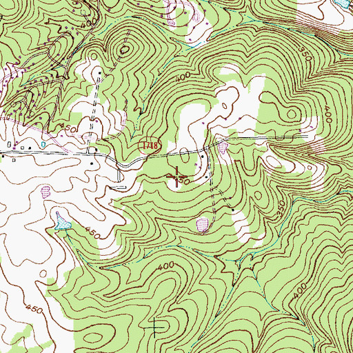 Topographic Map of Fearrington Village Census Designated Place, NC