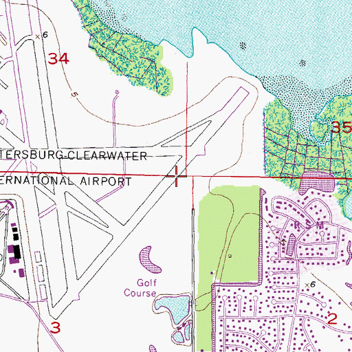 Topographic Map of Feather Sound Census Designated Place, FL