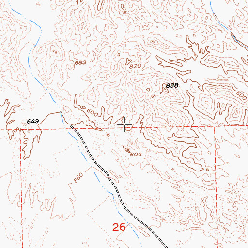 Topographic Map of Barrie Island, AZ